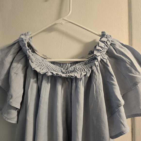 Elegant Denim Off-Shoulder Women's Top Size 3XL - Picture 3 of 5
